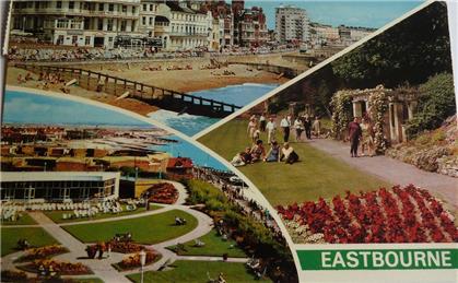 Mulit view postcard including the Italian Gardens - Eastbourne Heritage Open Days 2021